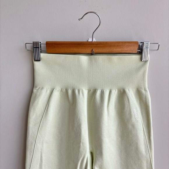 GYMSHARK Bike Shorts in Lime Green, Size S - Picture 2 of 8